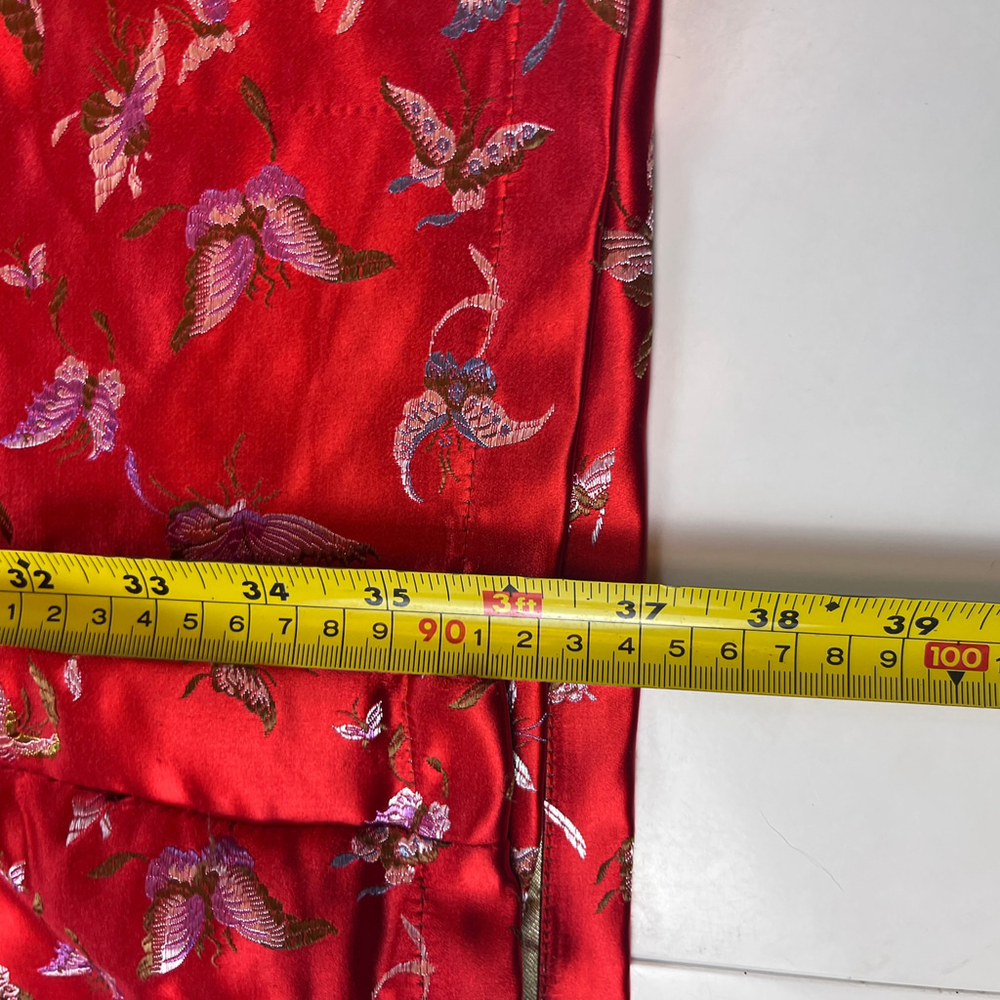 Sheng Tangkuyi women robe kimono butterfly print red size XS - Picture 9 of 9